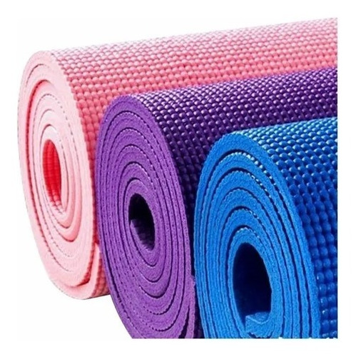 Imagen 2 de 5 de Yoga Pilates Mat 15mm Power Tech Colchoneta Enrollable Tiras