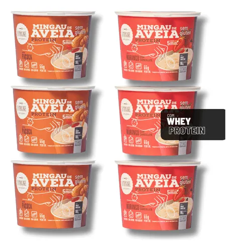 comprar Mingau De Aveia  C\u002F Wheyprotein Morango Chocolate & Paçoca