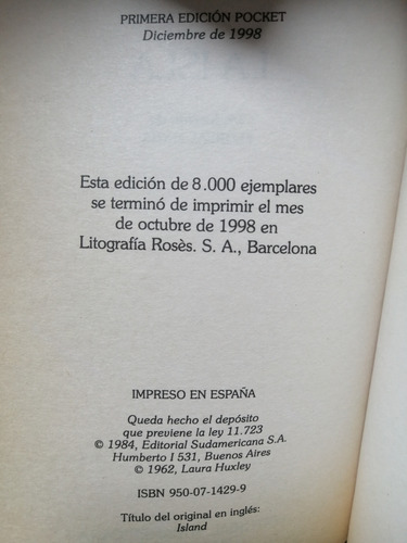 Huxley - La Isla + Demonios Del Loudun + Viejo Muere Cisne (Usado)