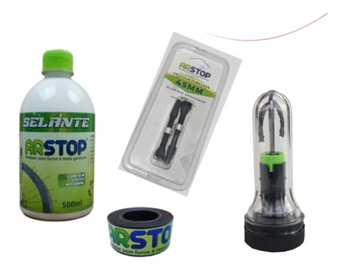 Kit Líquido Para Vedação Tubeless 500ml+bico+fita+ferram