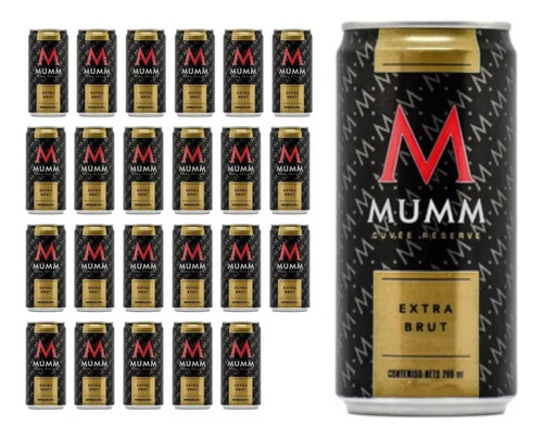 Champagne Espumante Mumm Cuvee Extra Brut Lata Pack X24