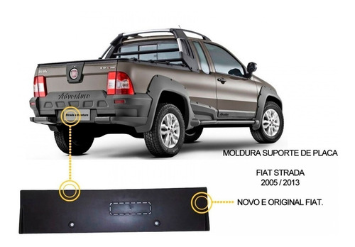 Suporte Placa Strada 2004 A 2020 Fiat 017007735380692