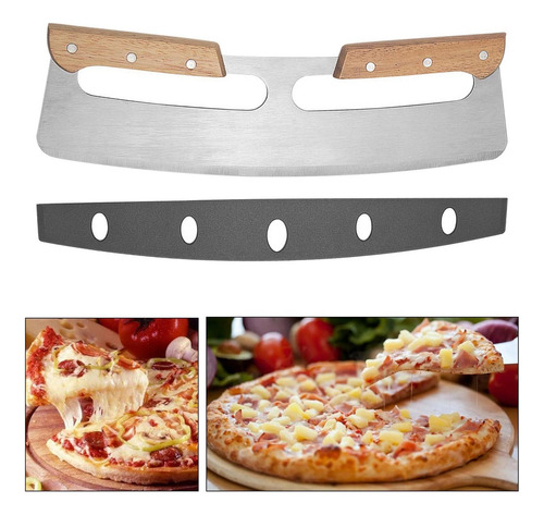 Cortador De Pizza De Acero Inoxidable, Hoja Basculante Con