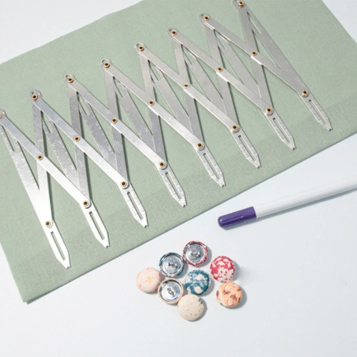 Medidor De Costura, Botón De Medición De Costura Ajustable Y