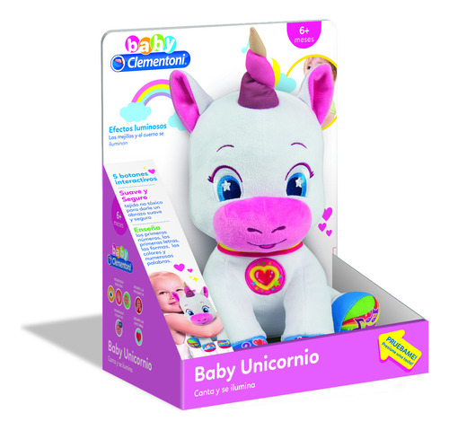 Unicornio Interactivo Colores Numeros Formas Baby Clementoni