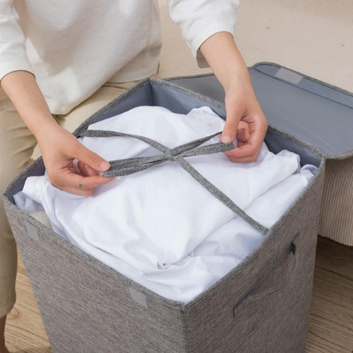Cesto De Ropa Plegable Independiente Para Ropa, Cesta Gris L