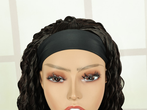 Diadema Queentas Pelucas De Cabello Largas Rizada Negra