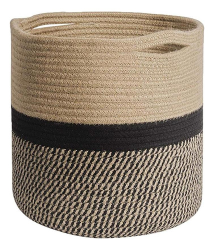 Cesta Perchas De Cuerda Tejida Decorativa Maceta Para El Hog