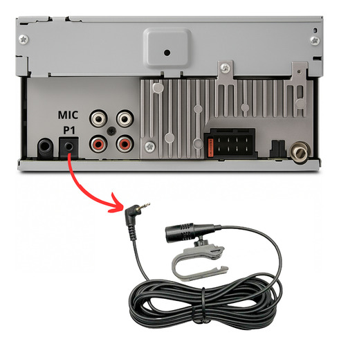 Microfone Com Fio Bluetooth Original Pioneer Entrada P1