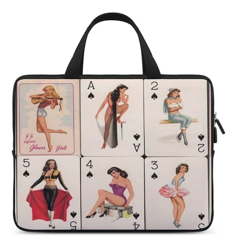 Poker Pinup Girls Laptop Bag Fashion Computer Case Bolso Asa