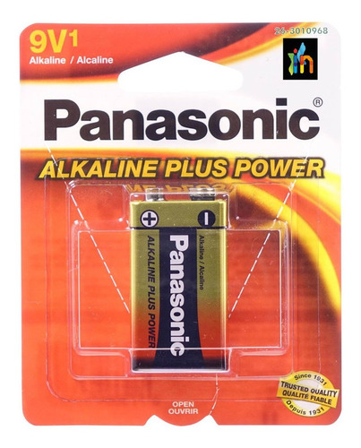 Bateria Alcalina 9v1 Panasonic Original Plus Power