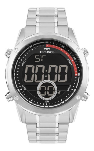 Relógio Technos Masculino Digital Prata - Bj3463aa/1k
