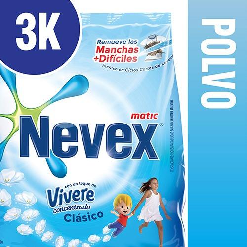 Jabón En Polvo Nevex Matic Clásico Con Toque Vívere 3kg