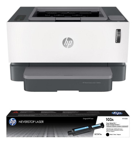 Impresora Laser Hp 1000w + Toner Hp 103a Negro