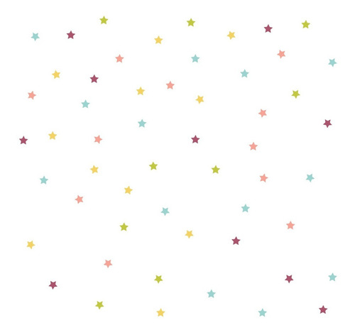 Imagem 3 de 4 de Adesivo De Parede Infantil Estrelas Coloridas 150un