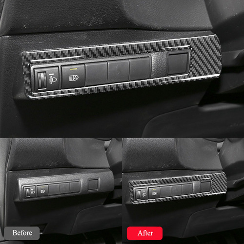 Para 2019-2021 Real Fiber Carbon Button Frame Cover Trim-f