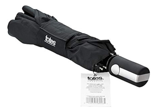 Totes Auto Open Black Umbrella De Totes