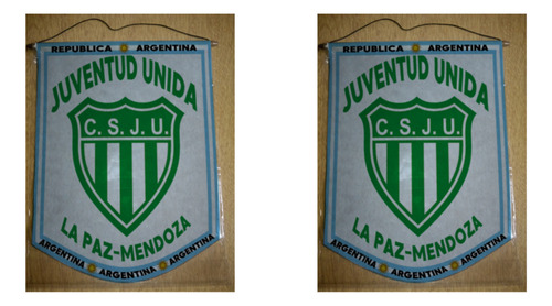 Banderin Grande 40cm Juventud Unida La Paz Mendoza