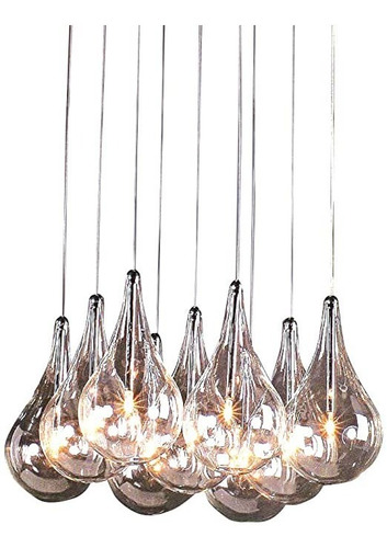 Imagem 2 de 4 de Luminaria Pendente Drop 220v 9xg4 - Cromado Bella Ho1370b