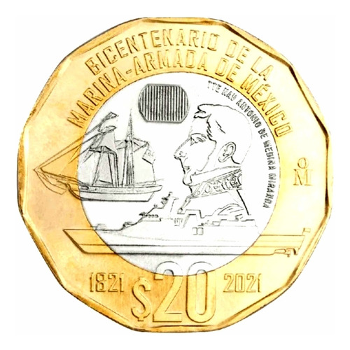 Moneda 20 Pesos Marina Armada De México Nueva En Capsula