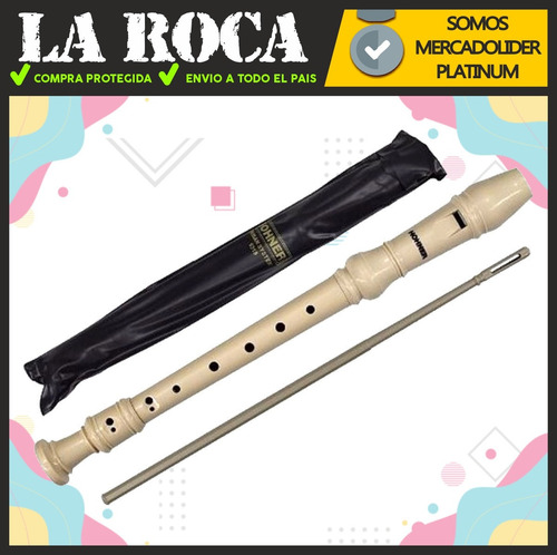 Imagen 4 de 10 de Flauta Dulce Hohner Funda Funda Notas