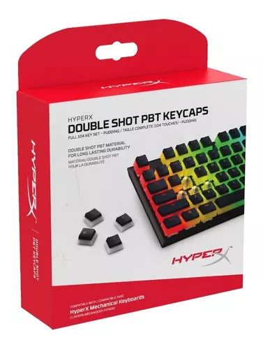 Keycaps Hyperx Pudding Full Set Negras Español Set Completo