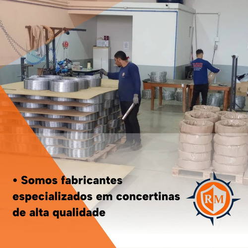 Concertina Dupla Clipada 45cm Aço Galvalume Rende 8 Metros + Kit De Instação Resistente A Corrosão Segurança Residencial Comercial Rural Muro Portão Alambrados Cerca De Proteção Direto Da Fábrica