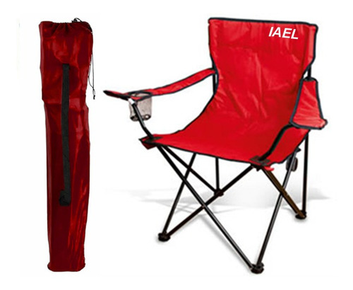 Imagen 5 de 6 de Silla Director Camping Apoyabrazo Porta Vaso Bolso Verde