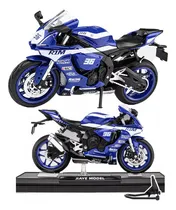 Comprar Moto A Escala Metal Yamaha R1m Con Sonido Luces Base Y Caja