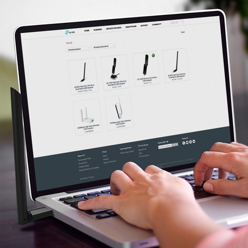 Imagen 6 de 8 de Adaptador Usb Wi Fi Tp Link T3u Plus Antena Dual Band Ac1300