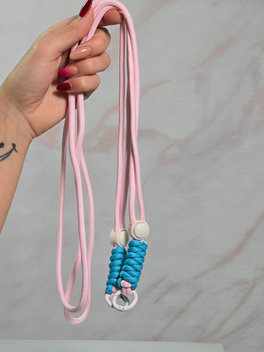 Strap Cordon Correa Llavero Para Celular Largo Corto Colgant Rosa Largo