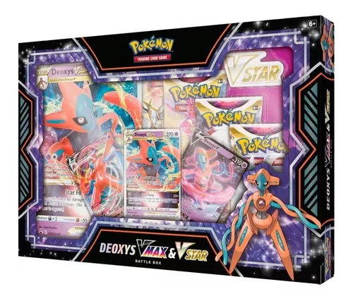 Box Pokémon Deoxys Vmax e V-Astro - Copag - Deck de Cartas