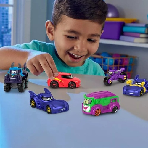 Carro/caminhonete Em Miniatura Fisher-price Batwheels 1:55 Roxo Ban O Batmóvel Com Cinto