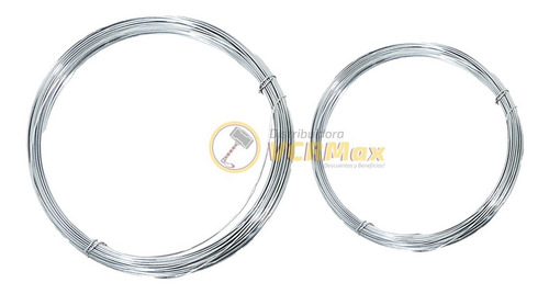 Imagen 2 de 5 de Set De Alambre Galvanizado X 2 Pcs 15mx0.7mm 20mx0.55mm