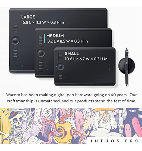 Dibujo De Gráficos Bluetooth Wacom Intuos Pro Medium