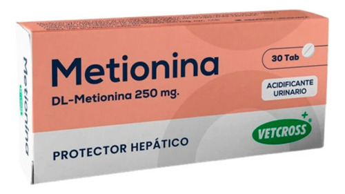 Metionina Vetcross Protector Hepatico 30 Comprimidos