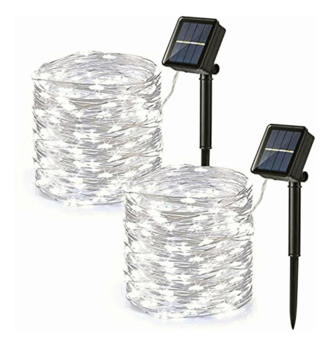 Dosyu 20m Cadena Luces Led Solares, 2 Pack 33ft 100 Led