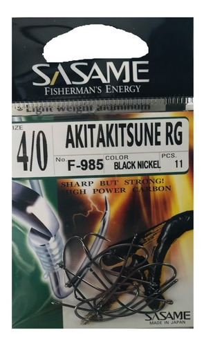 Anzuelos Sasame Akita Kitsune Rg F-985 N° 4/0 Made In Japan