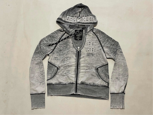 Campera Buzo Hoddie Ecko Talle Xl Mujer Gris Importado