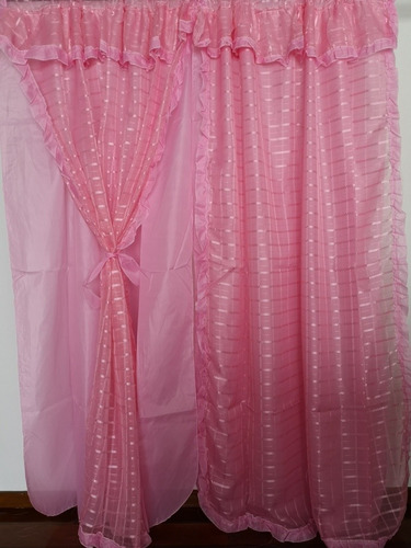 Cortinas Tergal C/forro 2m Alto X 2.50 Ancho, 25 Colores Color Rosa