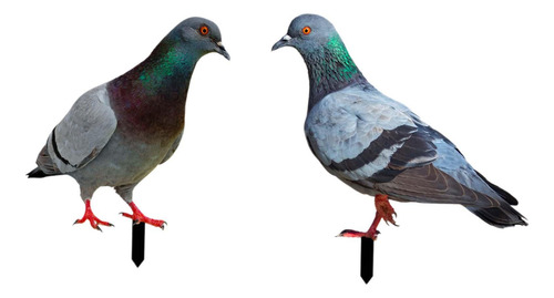 2 Estatuas De Palomas, Estacas De Jardín, Figuritas De