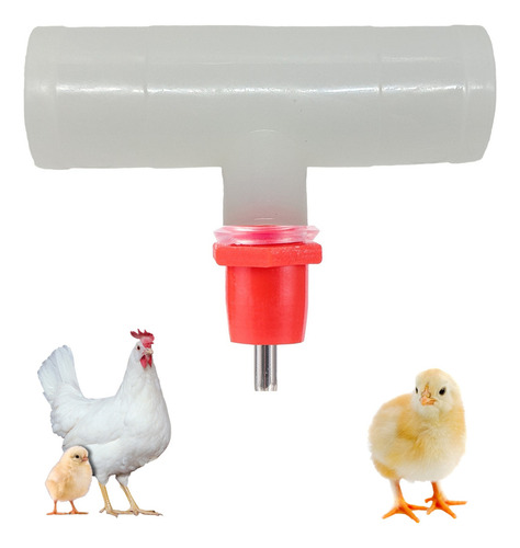 10 Bebedouro Automático Galinha C/adaptador Cano De 20mm Cor Vermelho