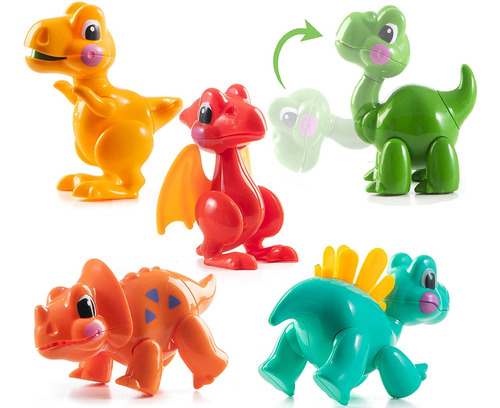 Prextex Juguetes Pequeños De Dinosaurio Para Bebés De 3 A.