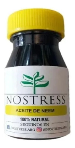 Imagen 1 de 4 de Aceite De Neem Nostress 30ml Ecologico Plagas Natural