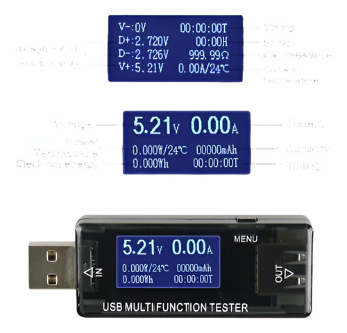 Usb Multifunción Actual Detector Tester Digital Capacidad Mo