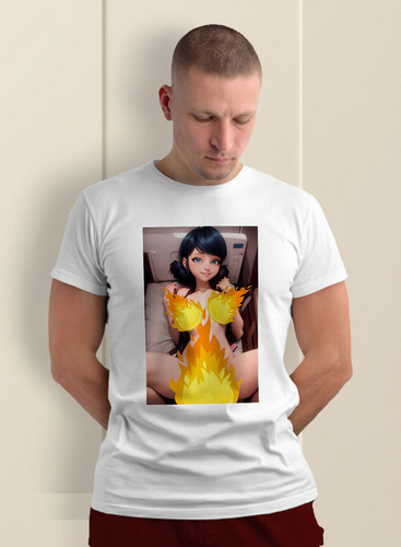 Playera Ha Hentai Ahegao Marinette Dupain P165