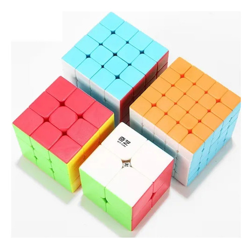 Pack Kit Qiyi Magic Cube 2x2,3x3, 4x4,5x5 Six Colors T