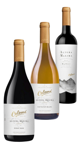 Vino Colome Altura Máxima Linea Completa X 3 Unidades