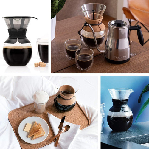 Bodum Pour Over Coffee Maker, 17 Ounce, .5 Liter, Cork Ba...