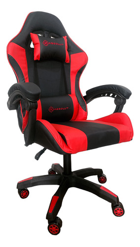 Cadeira Gamer X-absolut Vermelha Preta Reclinável Giratória Cor Vermelho Material Do Estofamento Couro Sintético